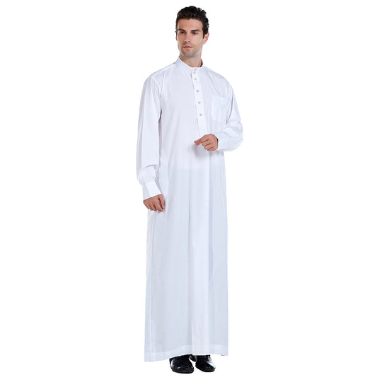 Men's Plain Stand-up Collar Robe