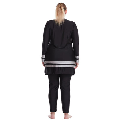 Plus size Patchwork Swimsuit Burkini