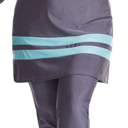 Plus size Patchwork Swimsuit Burkini