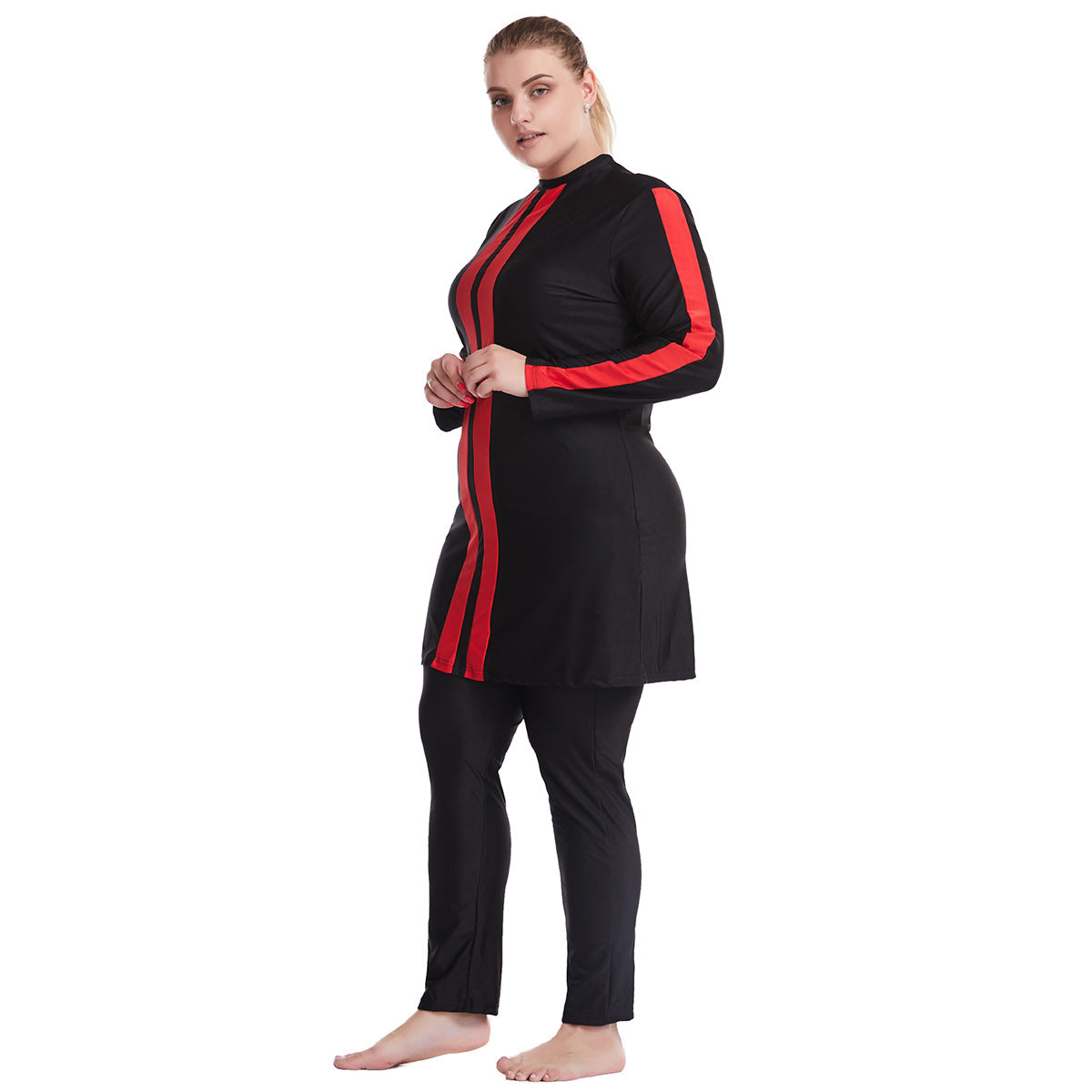 Plus Size Patchwork Swimsuit Burkini