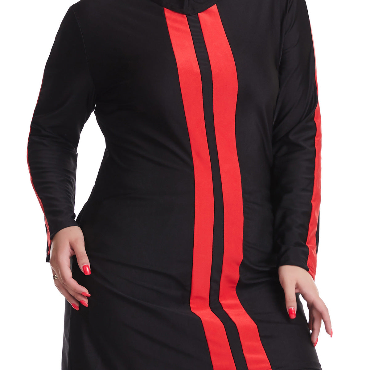 Plus Size Patchwork Swimsuit Burkini