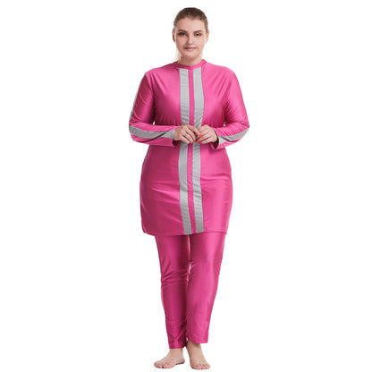 Plus Size Patchwork Swimsuit Burkini