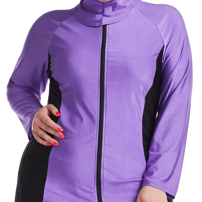 Loose-fitting Plus-size Zipper Swimsuit Burkini