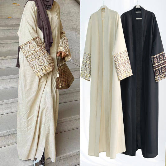 Women's Embroidered Elegant Cardigan Robe