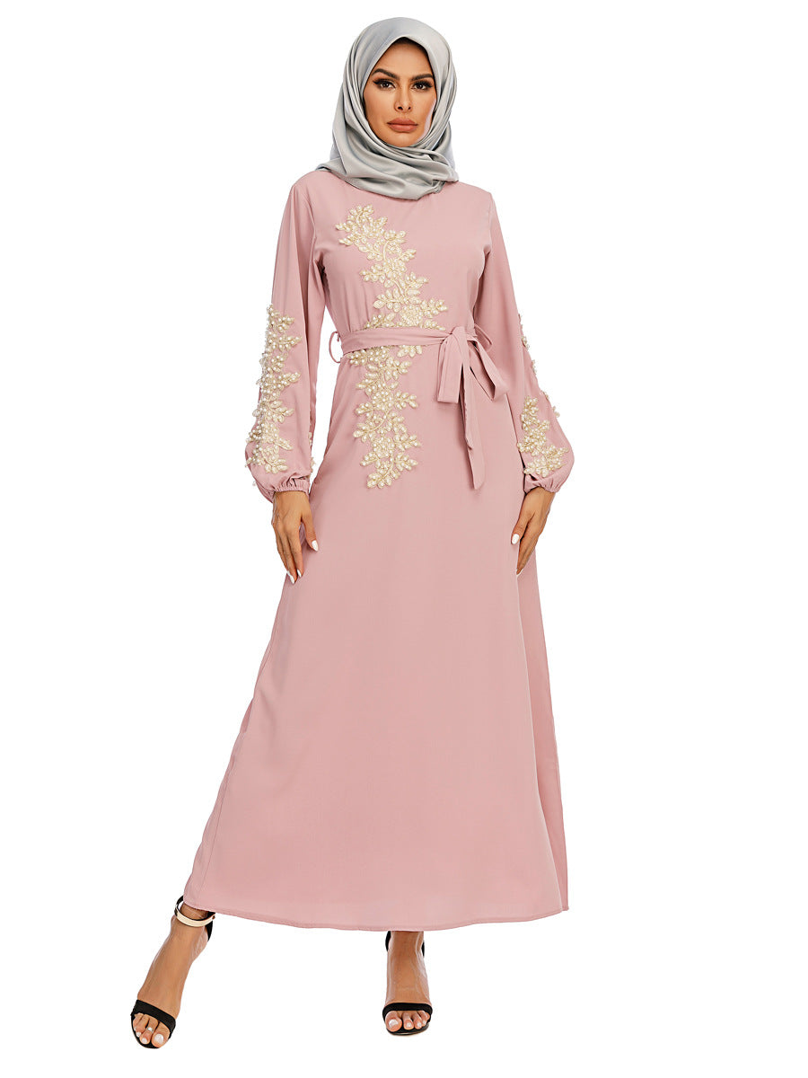 Embroidered Long-sleeved Dress