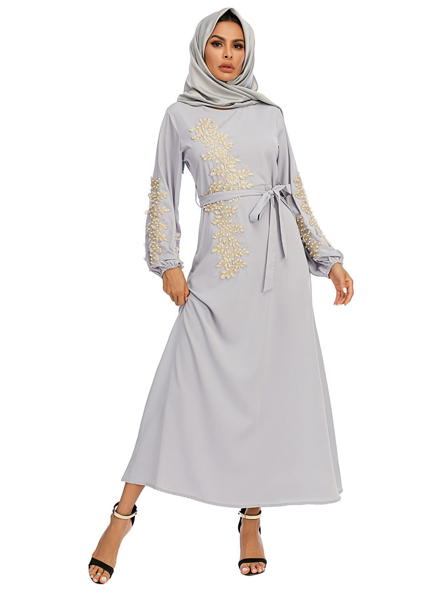 Embroidered Long-sleeved Dress