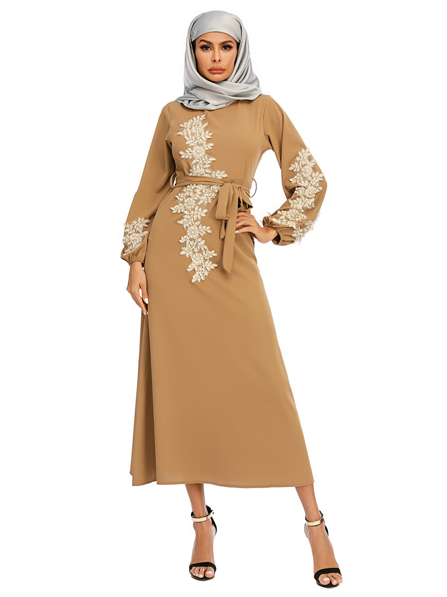 Embroidered Long-sleeved Dress