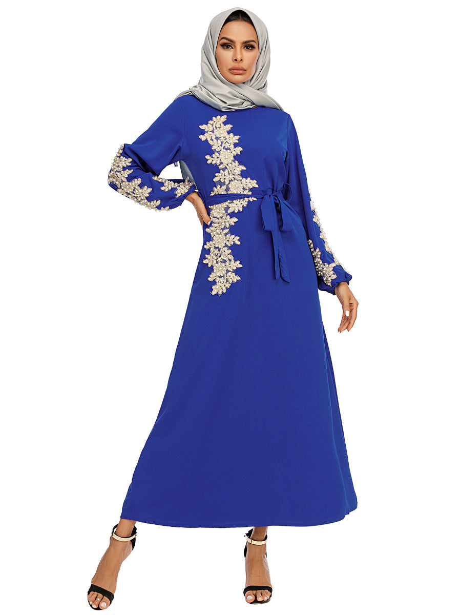 Embroidered Long-sleeved Dress