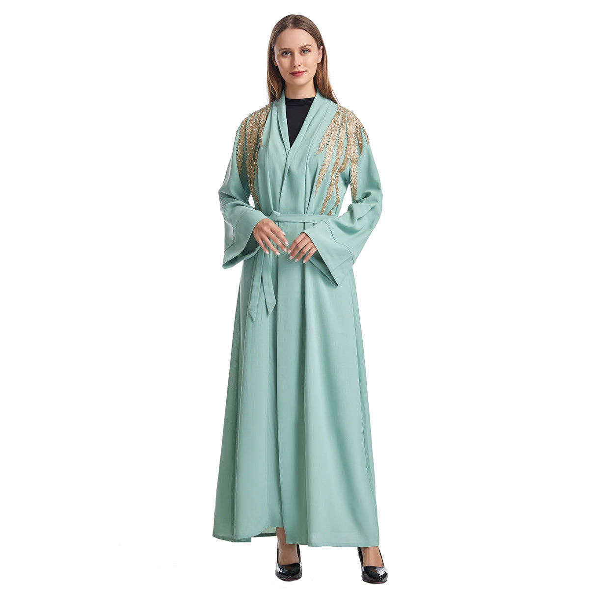 Women's Plain Open Abaya Robe