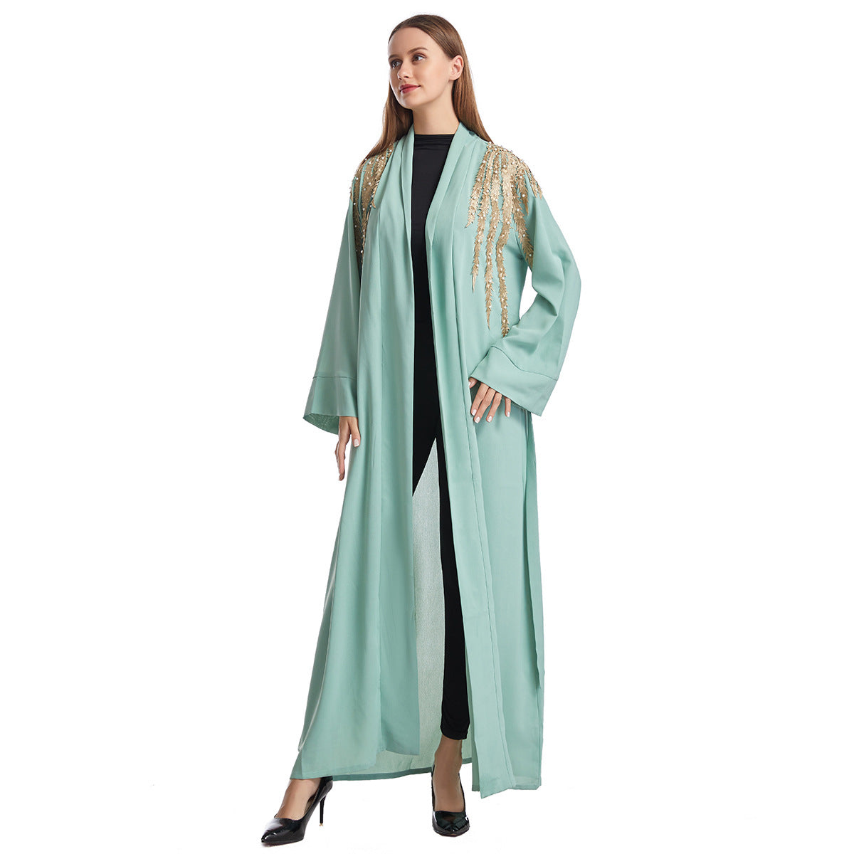 Women's Plain Open Abaya Robe