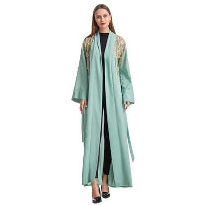 Women's Plain Open Abaya Robe