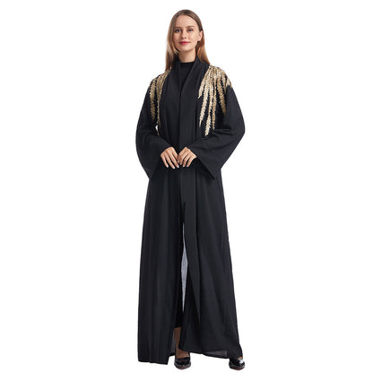 Women's Plain Open Abaya Robe