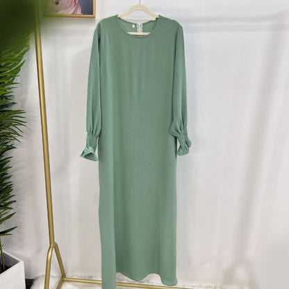 Women's Solid Color Plus-size Dresses