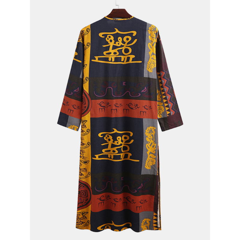 Men Ethnic Animal Print Robe