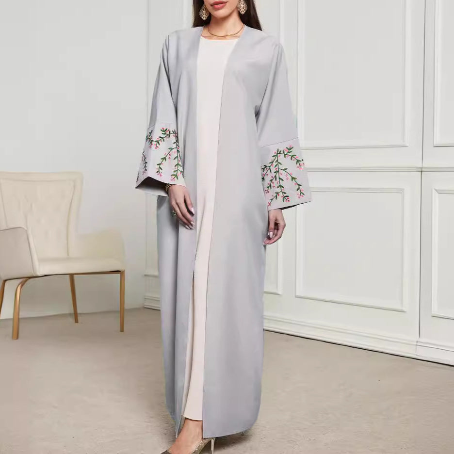 Women's Cardigan Embroidered Robe Dress