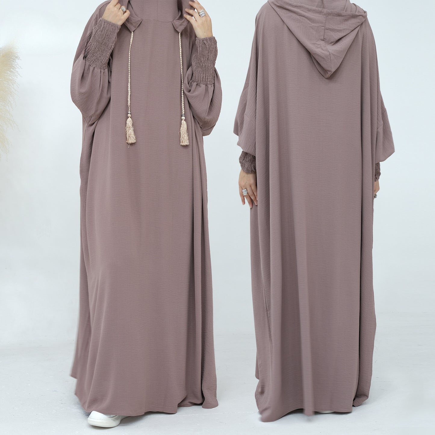 Women's Hooded Solid Color Dress