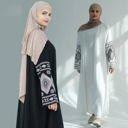 Women's Beautifully Embroidered Cardigan Open Abaya