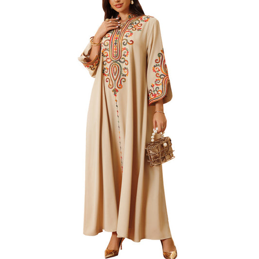 Women's Rope Embroidery Arabian Dress