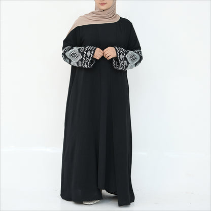 Women's Beautifully Embroidered Cardigan Open Abaya