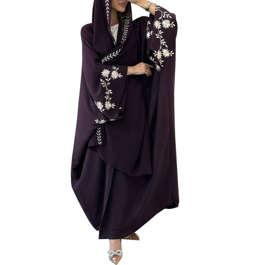 Elegant Front Open Black Abaya