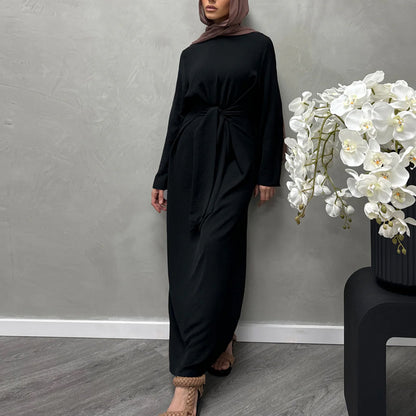 Women's Lace-up Elegant Abaya Dress