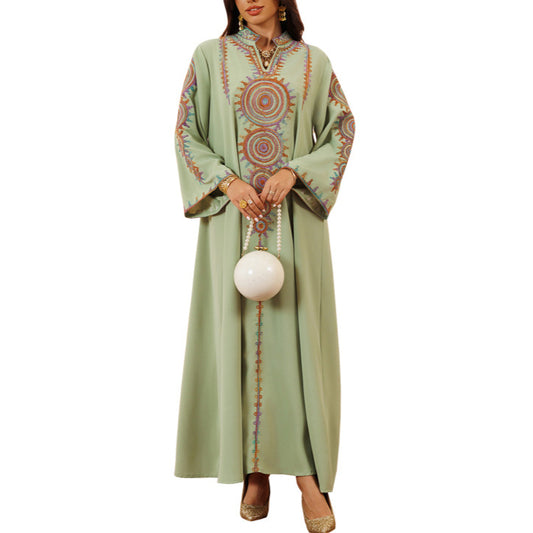 Women's Embroidered Home Gown Dress