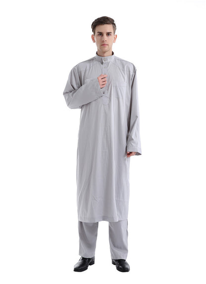 Men's Ethnic Style Long Sleeve Two-piece Set