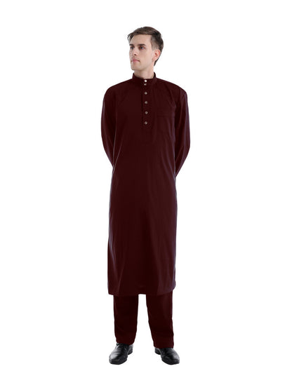 Men's Ethnic Style Long Sleeve Two-piece Set