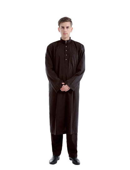 Men's Ethnic Style Long Sleeve Two-piece Set