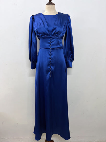 Robe Abaya élégante en satin perlée