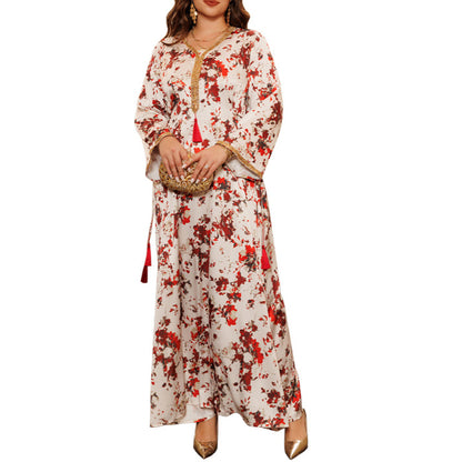 Gorgeous Floral Abaya Dress Up