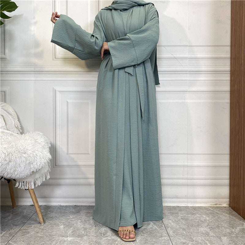 Sleeveless Dress and Robe Set with Pockets