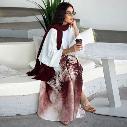 Women's Tie-dye Cape Robe Dress