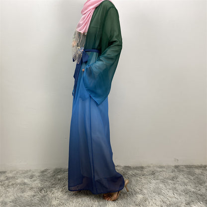 Women's Muslim Cardigan Chiffon Robe