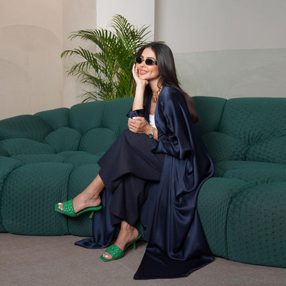 Robe décontractée confortable pour femmes, Abaya ouverte