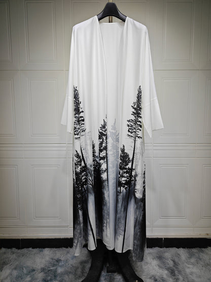 Women's Tie-dye Cape Robe Dress