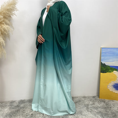 Women's Dolman-Sleeve Loose Gradient Gown