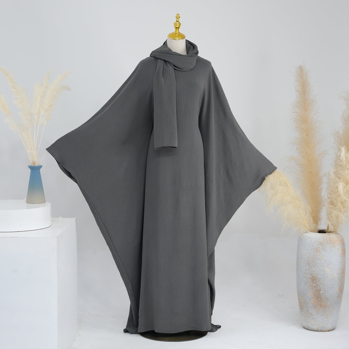 Women's Waist-cinching Dolman Sleeve Abaya Dress