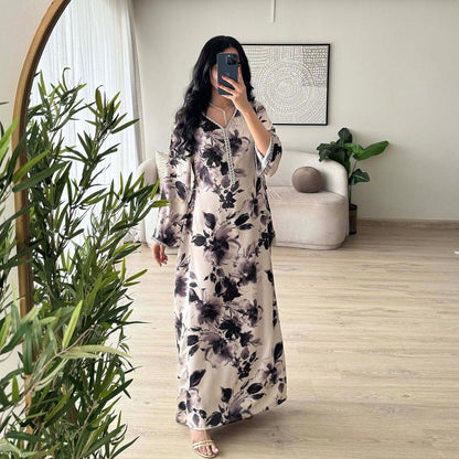 Women's Printed jalabiya Dress