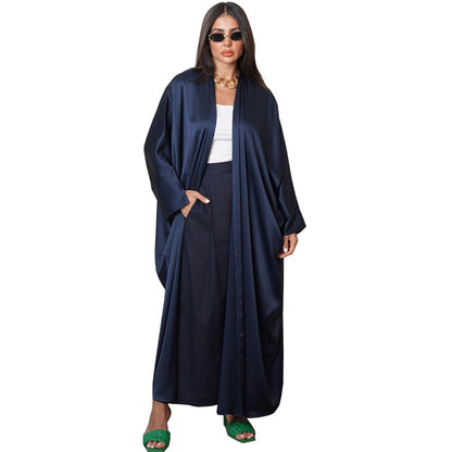 Robe décontractée confortable pour femmes, Abaya ouverte