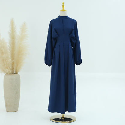 Women's Solid Color Tunic Sleeve Abaya Dress