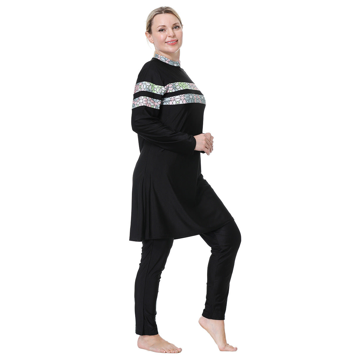 Women's Loose Plus Size Modest Swimsuit Burkini