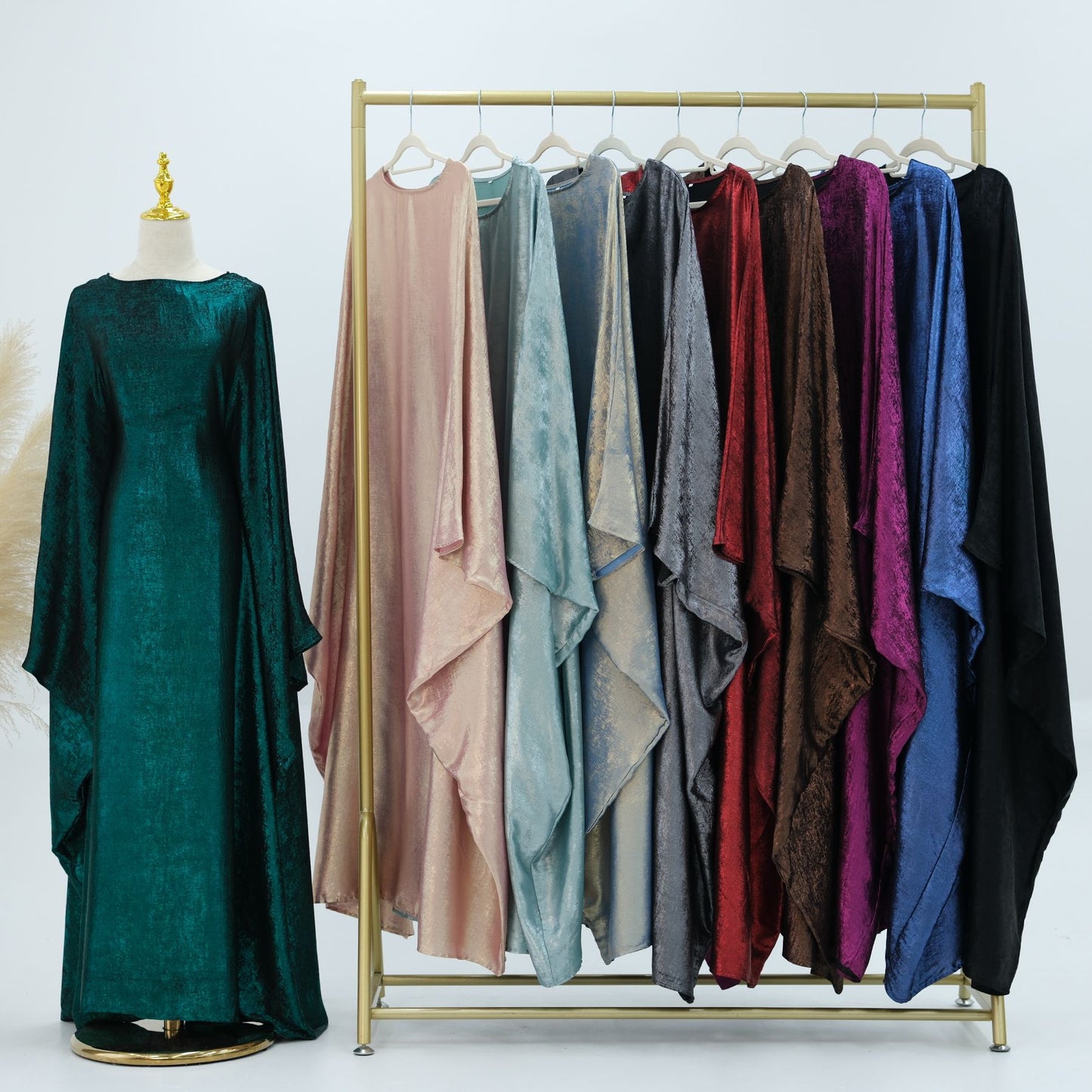 Muslim Solid Color Modest Abaya Dress