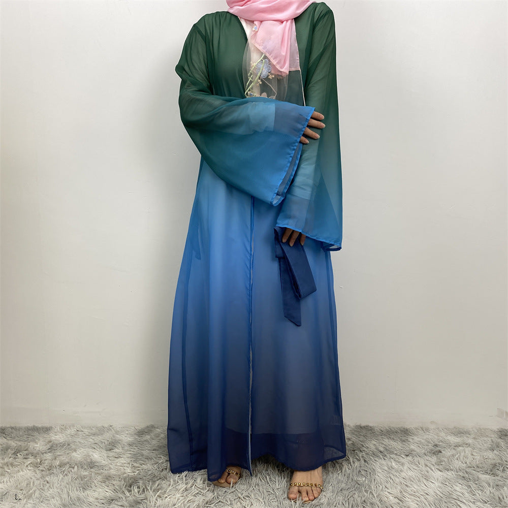 Women's Muslim Cardigan Chiffon Robe