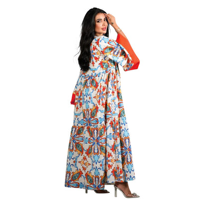 Women's Printed Long-sleeved Dress