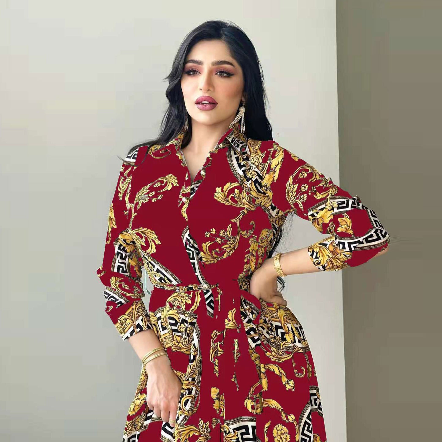 Women's Print Shirt Dress