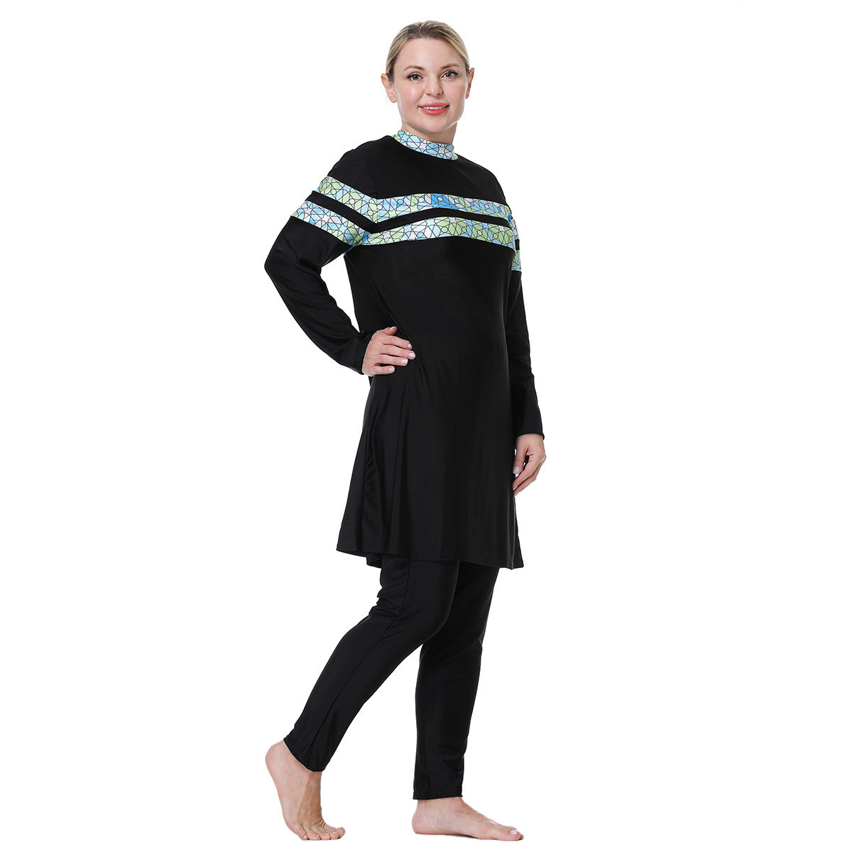 Women's Loose Plus Size Modest Swimsuit Burkini