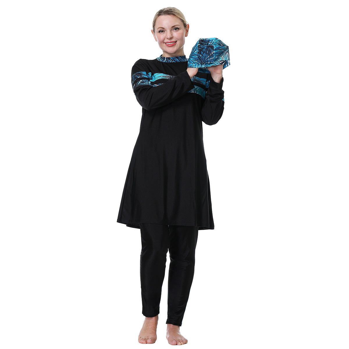 Women's Loose Plus Size Modest Swimsuit Burkini