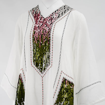 Women's Sequin-embroidered Jalabiya Dress