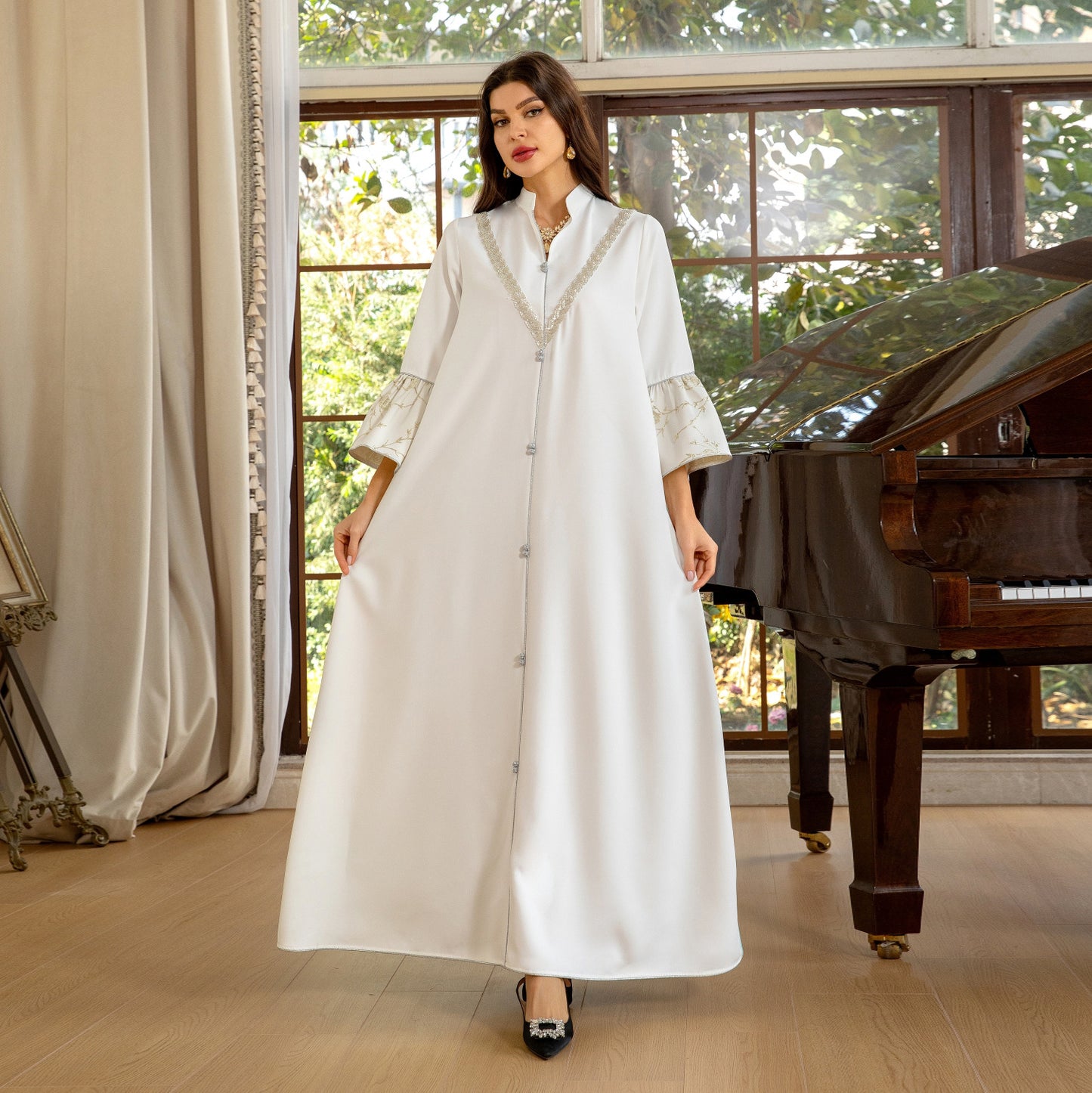 Women's Fashion Jacquard Gradient Robe